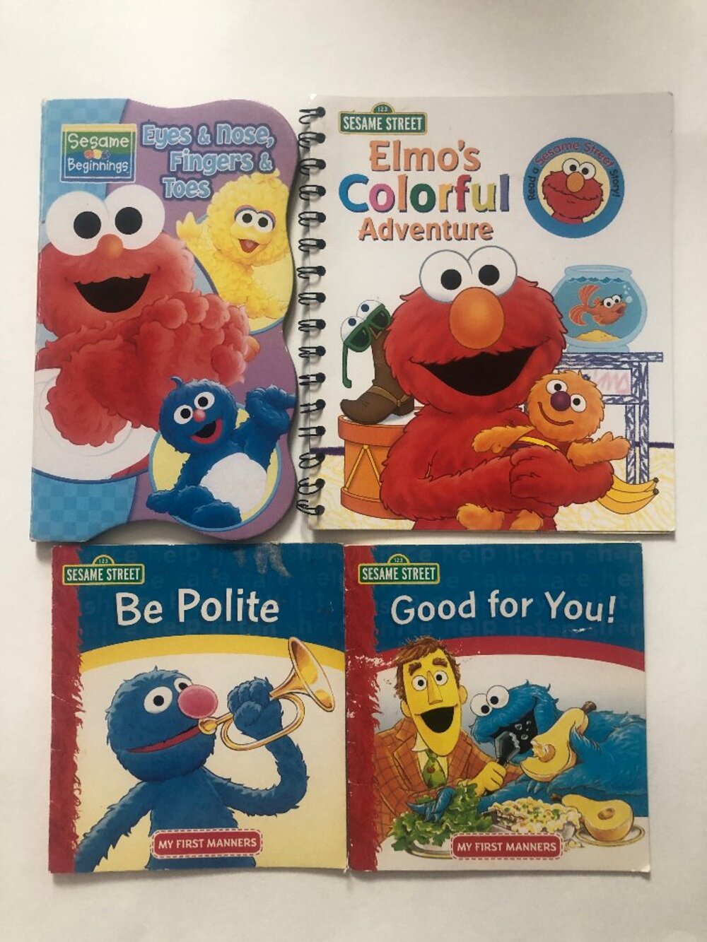 Sesame Street Elmo Books lot of 4